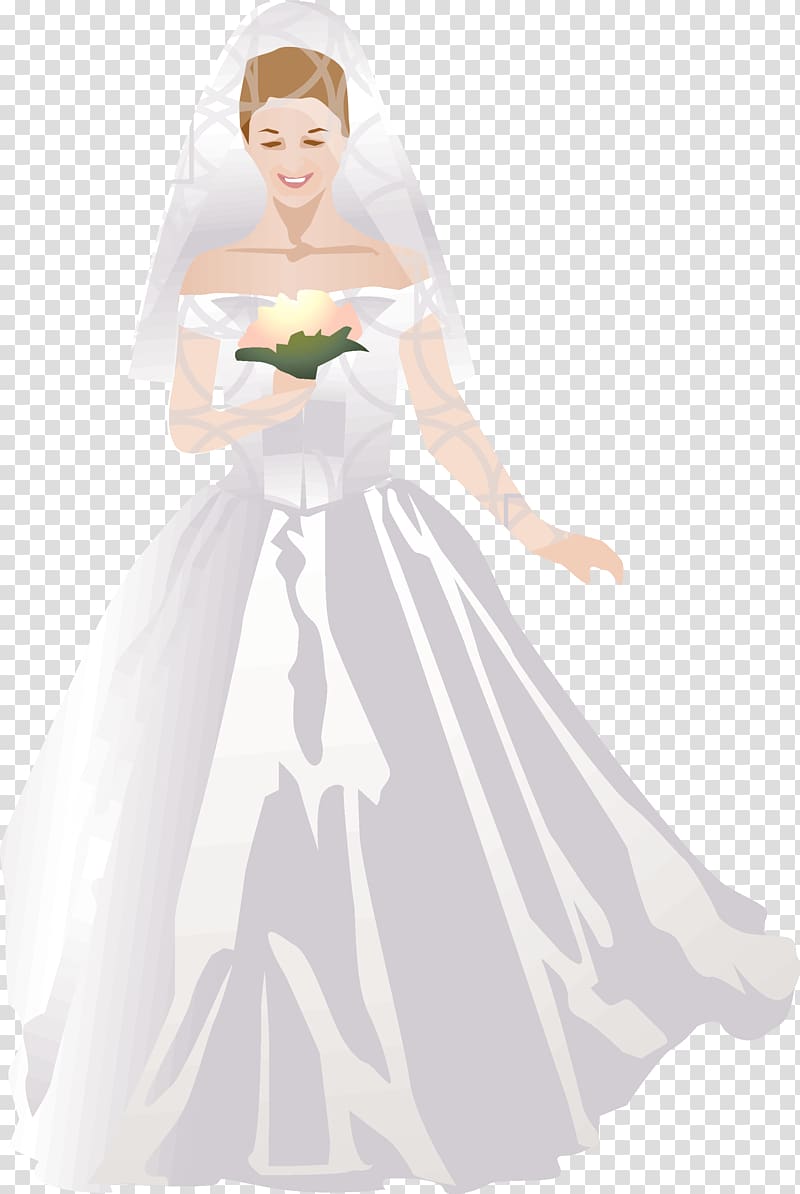Wedding dress Flower girl Bride , bride transparent background PNG clipart
