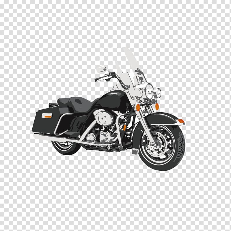 Harley-Davidson Super Glide Custom motorcycle Harley-Davidson Tri Glide Ultra Classic, Mustang motorcycle drawing realistic black transparent background PNG clipart