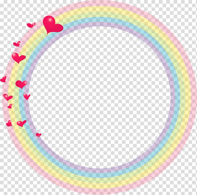 Circle Rainbow Color, Rainbow ring text decoration transparent background PNG clipart