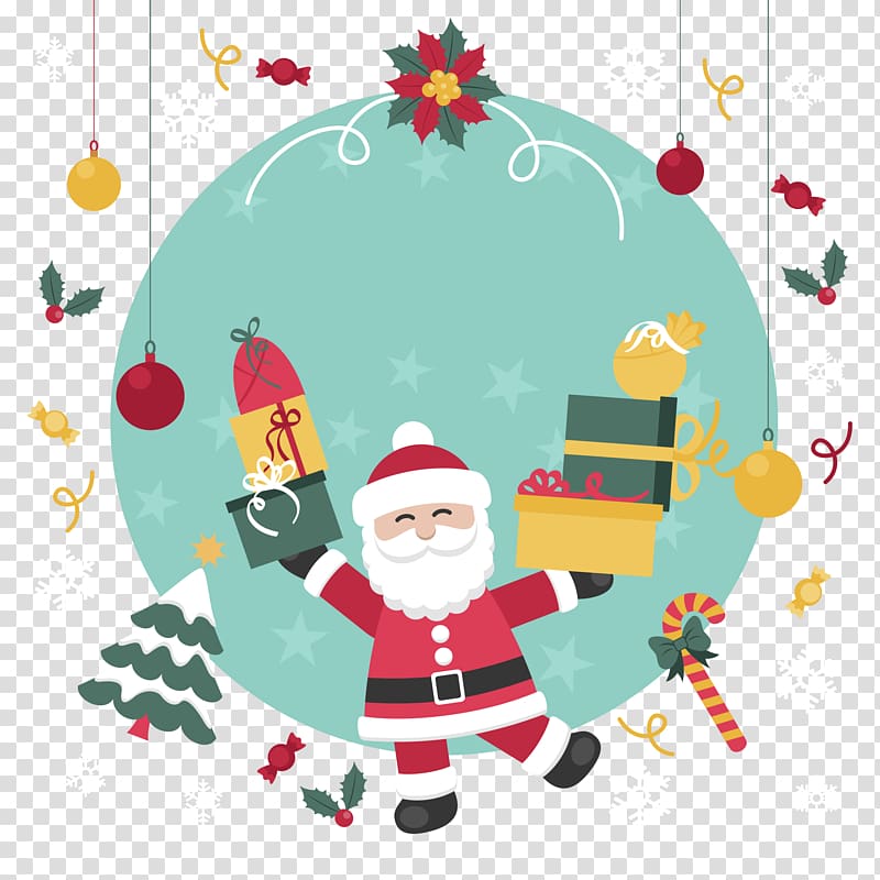 Santa Claus Christmas Gift , Christmas illustration transparent background PNG clipart