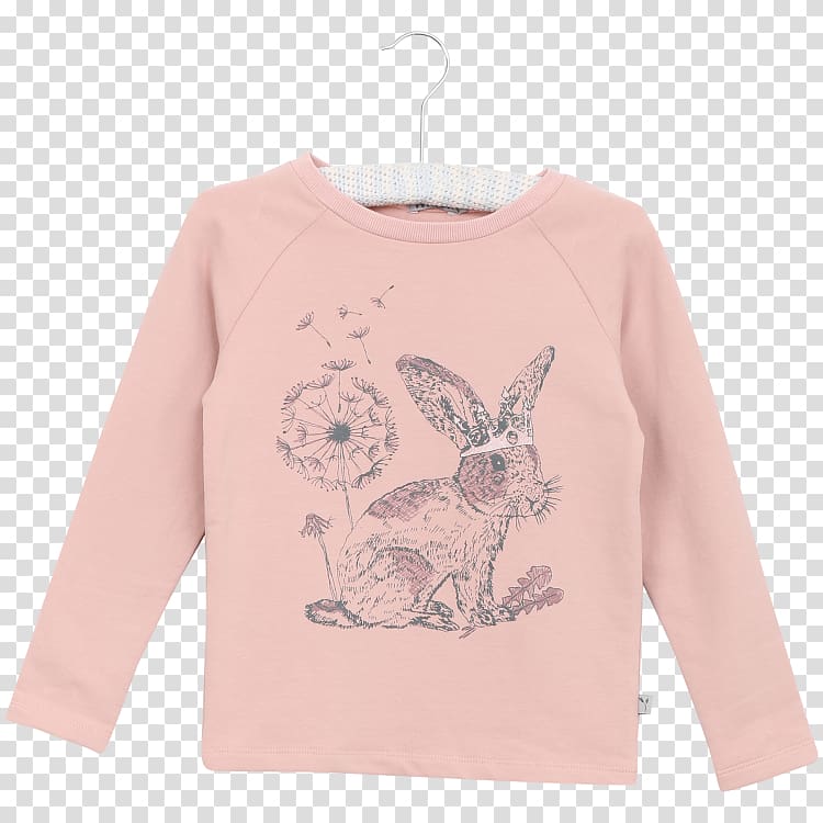 Long-sleeved T-shirt Shoulder Blouse, retro rabbit transparent background PNG clipart