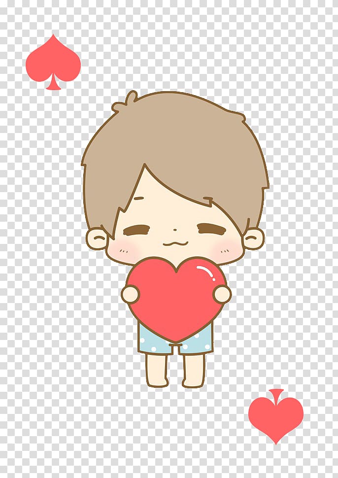 Significant other Moe Cartoon , Hearts heart boy transparent background PNG clipart