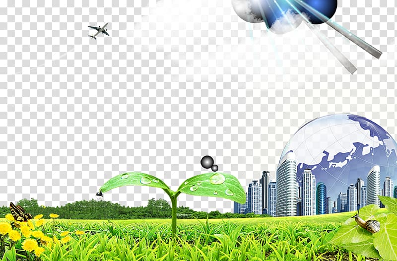 Poster Illustration, modernized city transparent background PNG clipart