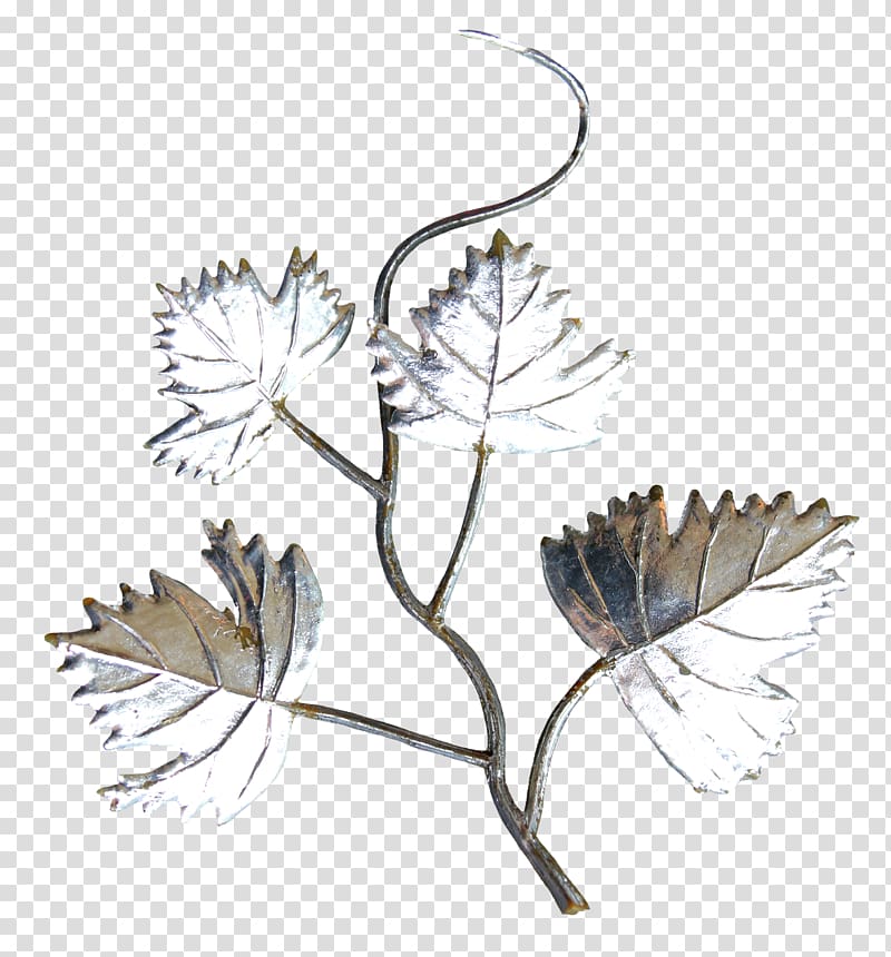 Twig Leaf, Silver leaf decoration transparent background PNG clipart