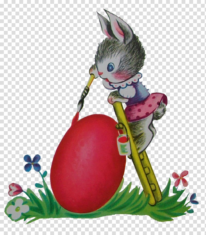 Easter Bunny Easter egg Figurine Animal, egg tube transparent background PNG clipart