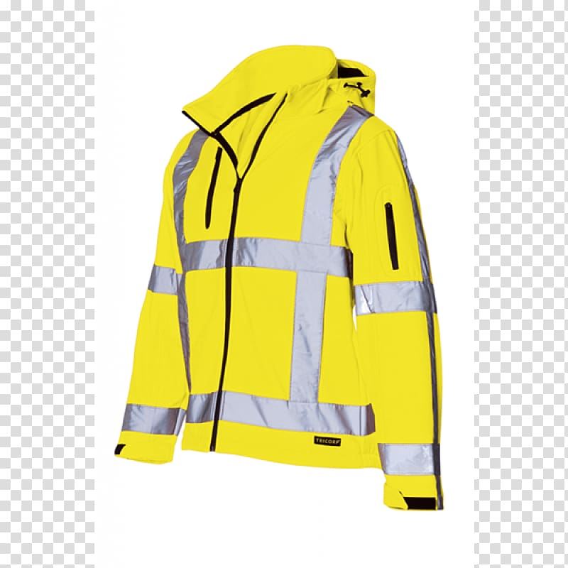 Workwear Jacket T-shirt Softshell Hood, soft yellow transparent background PNG clipart