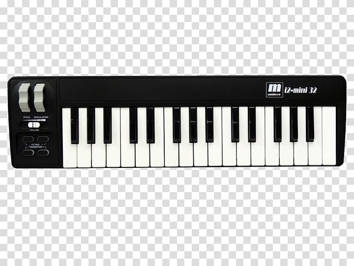MIDI keyboard Electronic keyboard Sound Synthesizers Akai MIDI Controllers, piano transparent background PNG clipart