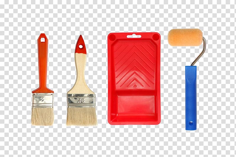 House painter and decorator Tool Brush Paint Rollers, Decoration tools transparent background PNG clipart