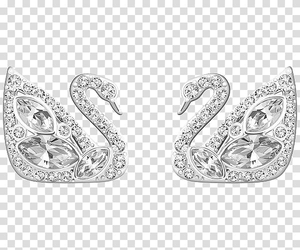 Earring Cygnini Swarovski AG Jewellery Bracelet, Swarovski jewelery swan earrings transparent background PNG clipart
