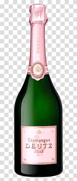 champagne Deutz Rose bottle, Champagne Deutz Rosé transparent background PNG clipart