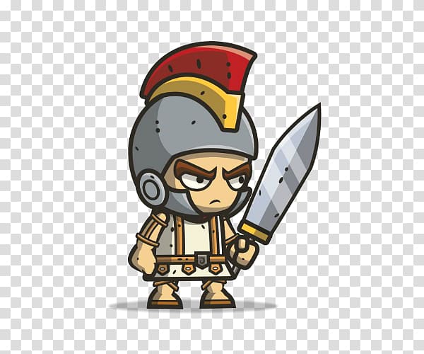 Middle Ages Chibiusa Knight Animation, roman soldier transparent background PNG clipart