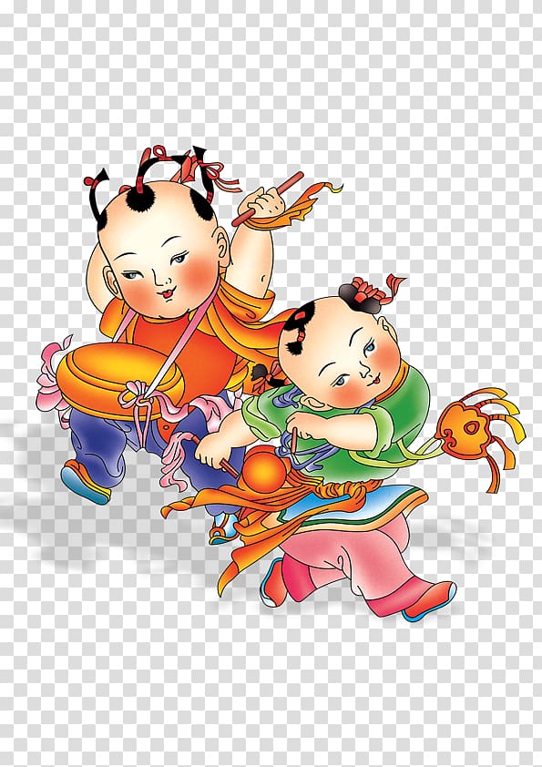 China Chinese New Year Lunar New Year, Feasts Doll transparent background PNG clipart