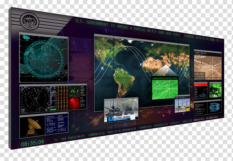 Video wall Planar Systems Computer Monitors Liquid-crystal display LED-backlit LCD, planar transparent background PNG clipart
