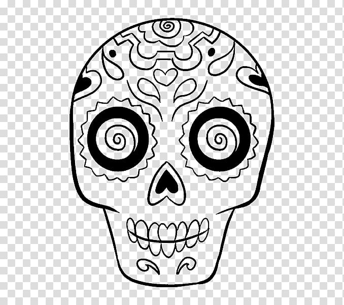 Calavera Drawing Skull Day of the Dead Sketch, sugar skulls transparent background PNG clipart