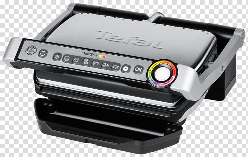 Barbecue Tefal OptiGrill GC701D40 Health Grill T-Fal OptiGrill Indoor Electric Grill Tefal OptiGrill+ GC712D34 T-fal OptiGrill Electric Grill, barbecue transparent background PNG clipart