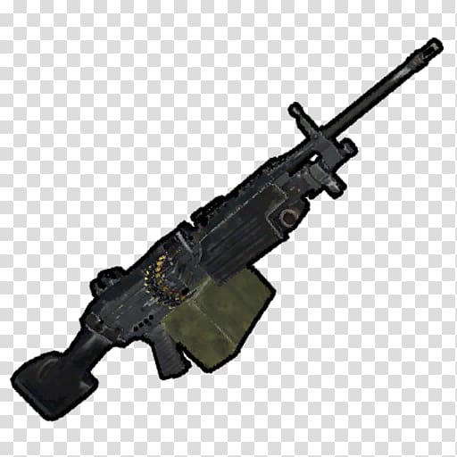 Rust Weapon Firearm M249 light machine gun, machine gun transparent background PNG clipart