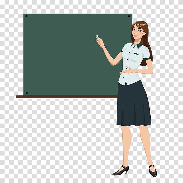 woman holding chalk and green board illustration, Teacher Drawing Blackboard Illustration, A woman teacher in class transparent background PNG clipart