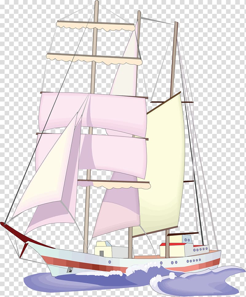 Sailing ship Caravel Brigantine, yacht transparent background PNG clipart