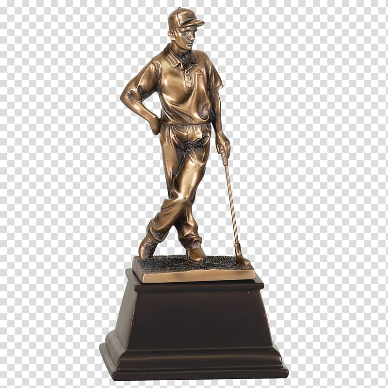 Bronze sculpture Trophy Golf, bronze Trophy transparent background PNG clipart