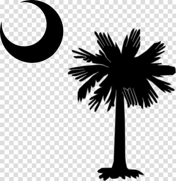 Flag of South Carolina Sabal Palm Palm trees Decal, moon tree silhouette transparent background PNG clipart