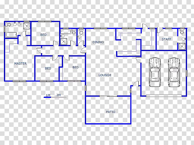 Floor plan House plan Bedroom, three rooms and two rooms transparent background PNG clipart