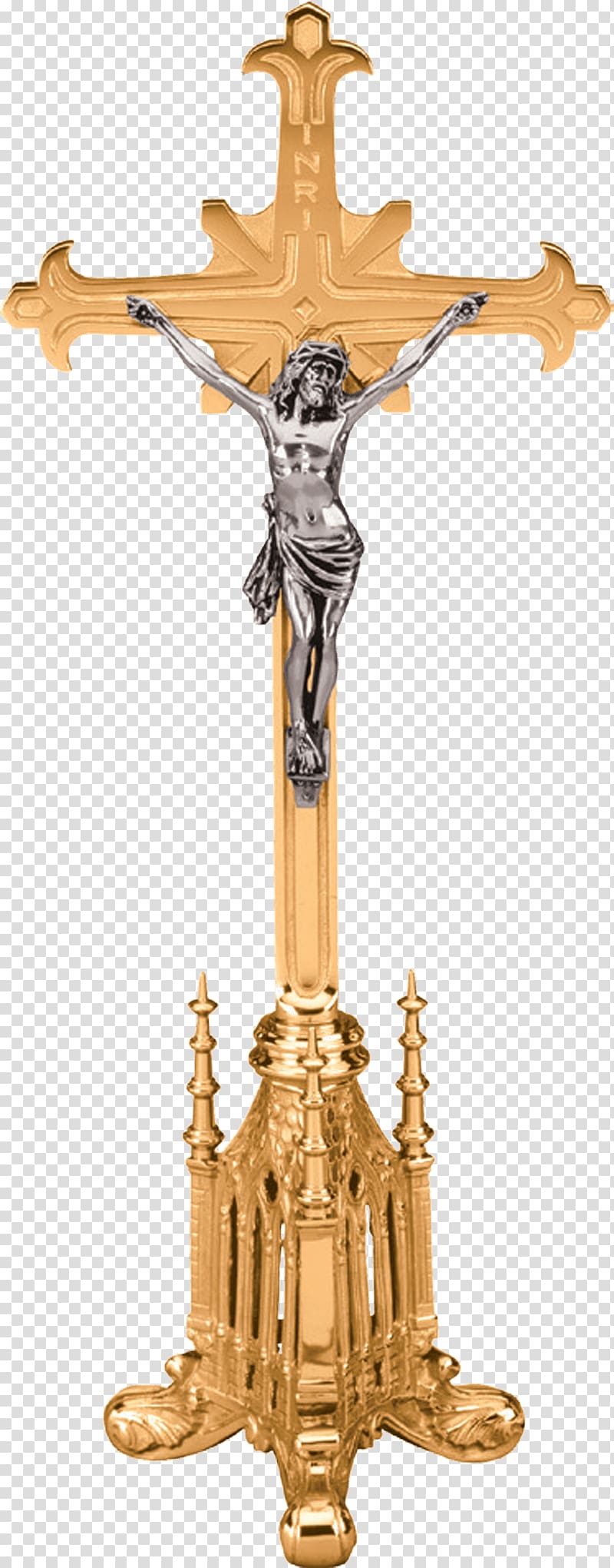 Bronze Altar crucifix Church, altar transparent background PNG clipart