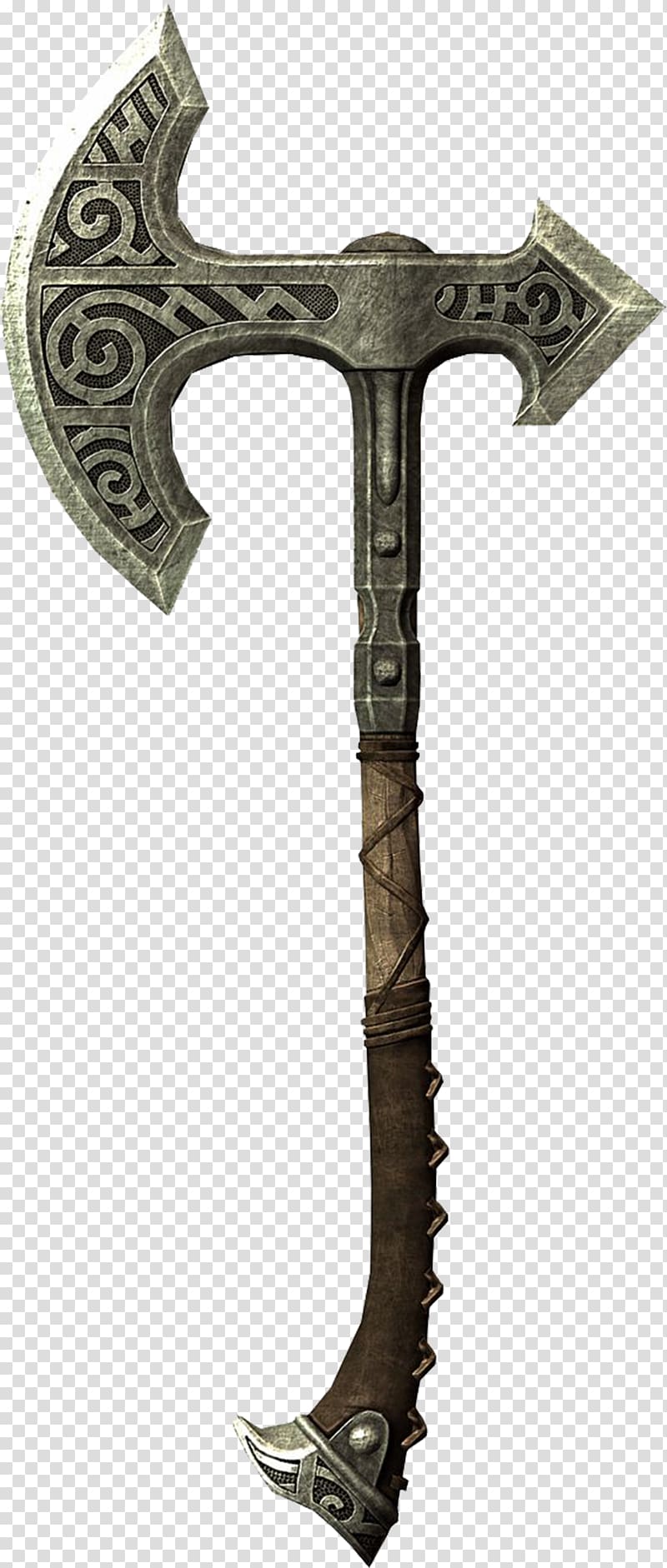 The Elder Scrolls V: Skyrim u2013 Dawnguard Battle axe Steel, Retro ax transparent background PNG clipart