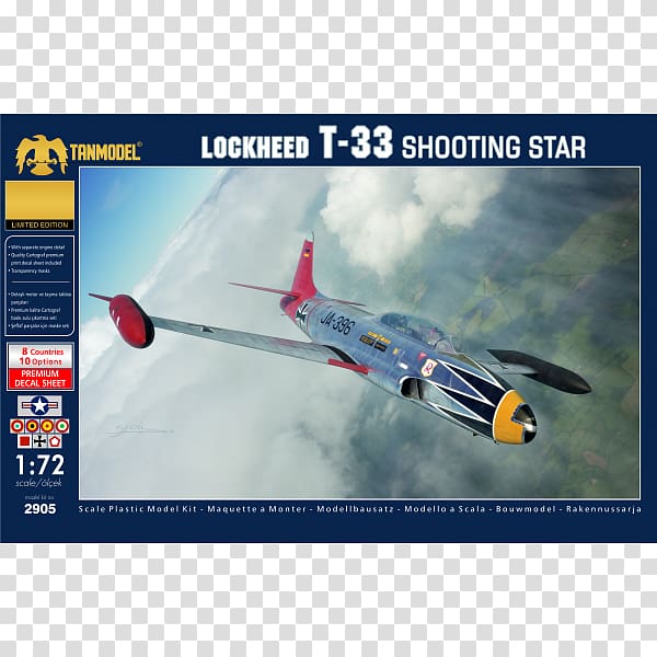 Lockheed T-33 Fighter aircraft Lockheed P-80 Shooting Star Airplane, aircraft transparent background PNG clipart