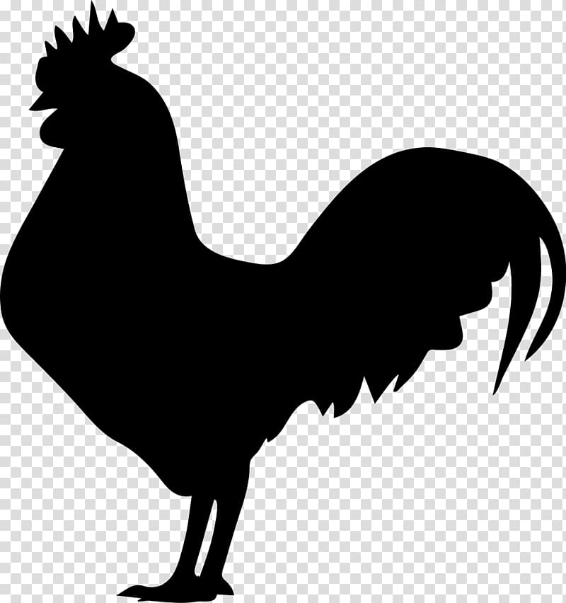 Stencil Rooster Chicken Silhouette, chicken transparent background PNG clipart