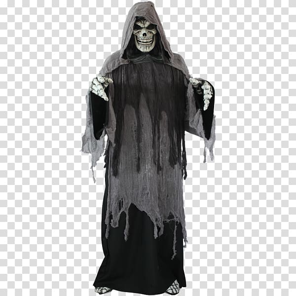 Halloween statue decor, Death Robe Halloween costume Clothing, Grim Reaper transparent background PNG clipart