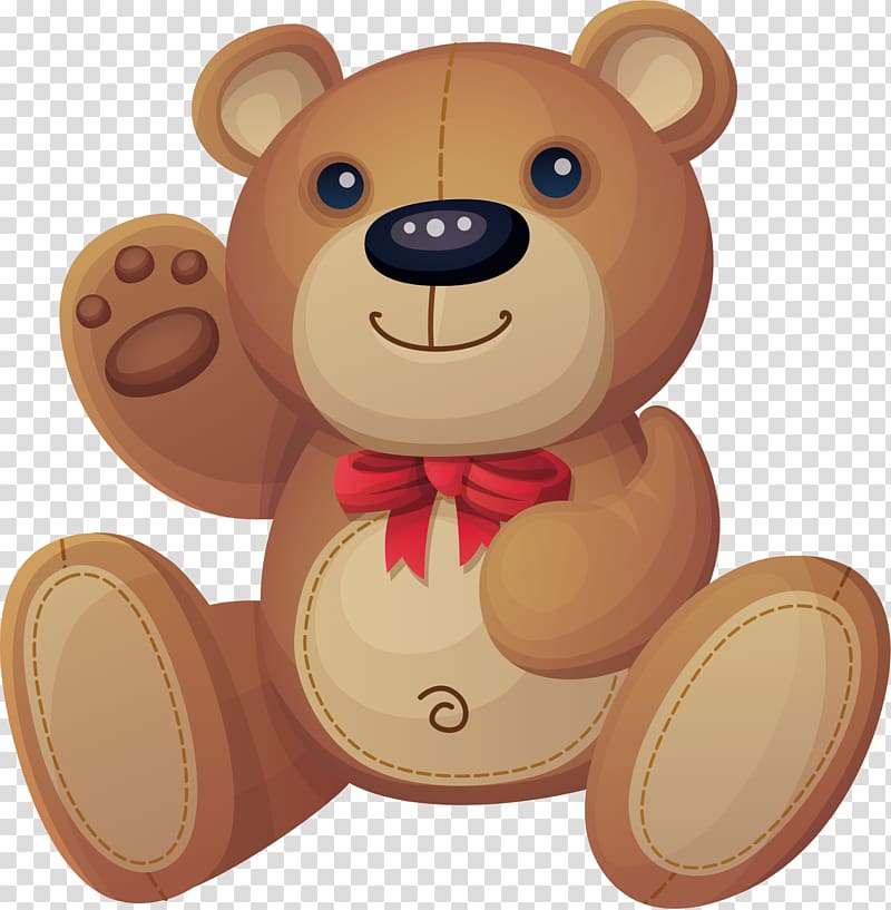 brown bear sticker, Game live gift transparent background PNG clipart