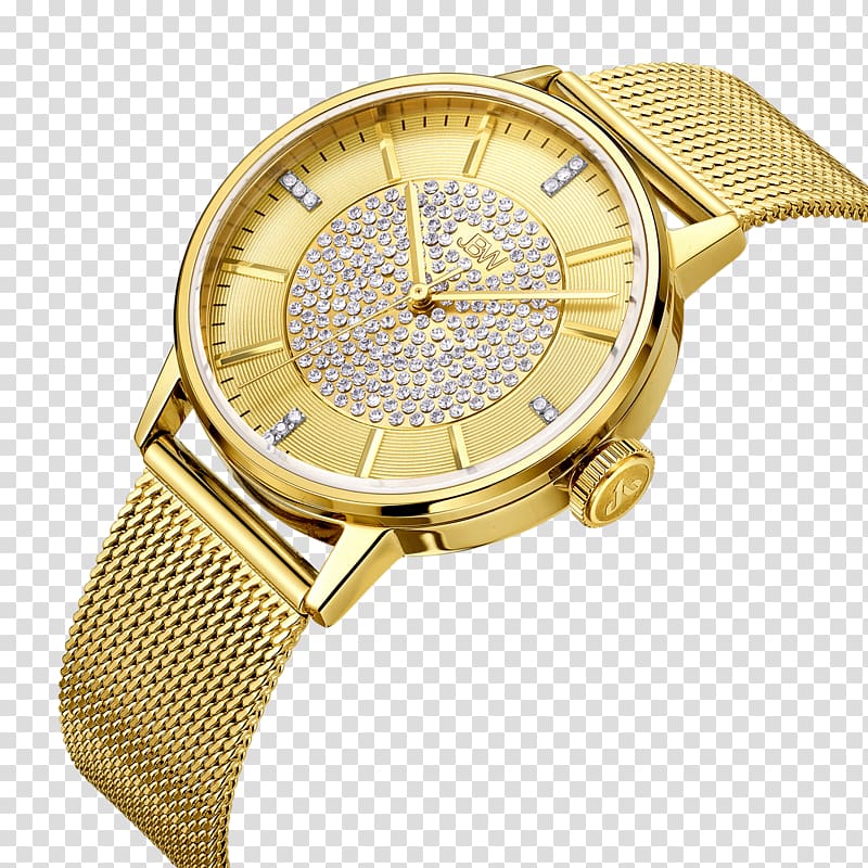 Gold Watch Diamond Clock Bracelet, ladies Watch transparent background PNG clipart