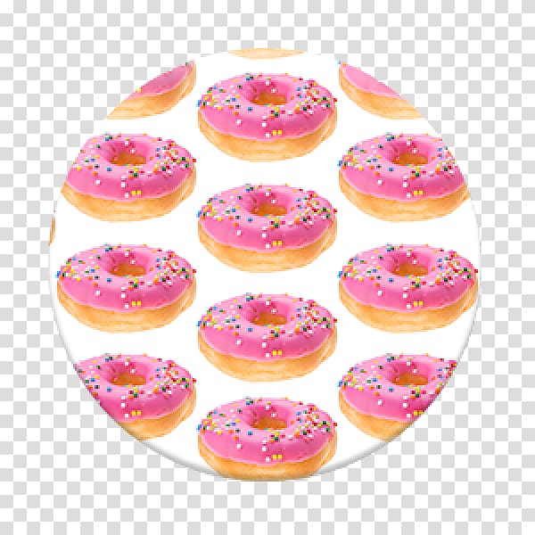 Donuts PopSockets Grip Stand Luther Burger PopSockets PopClip Mount, donut pattern transparent background PNG clipart