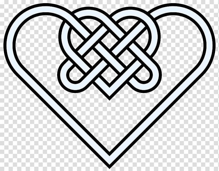 Celtic knot Heart Celtic art , Double Hearts transparent background PNG clipart