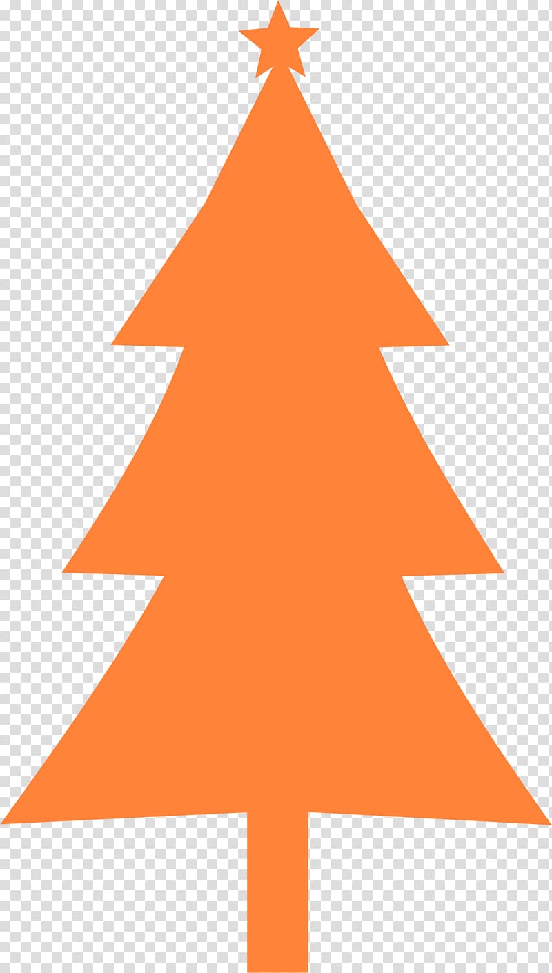 Christmas tree Silhouette , orange tree transparent background PNG clipart