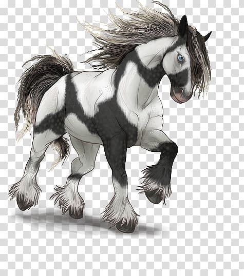 Mustang Stallion Mare Pony Pack animal, Gypsy Horse transparent background PNG clipart