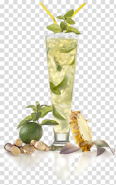 Mojito Rum Cocktail garnish Punch, Jus D\'ananas transparent background PNG clipart