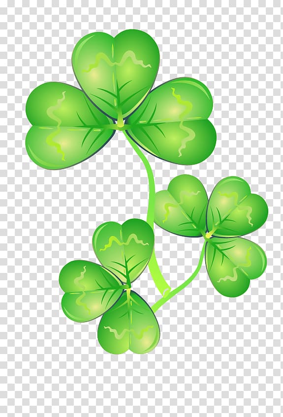 Saint Patricks Day Clover , green clover ribbon transparent background PNG clipart