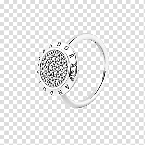 Pandora Ring Necklace Silver Jewellery, Pandora simple round face ring transparent background PNG clipart