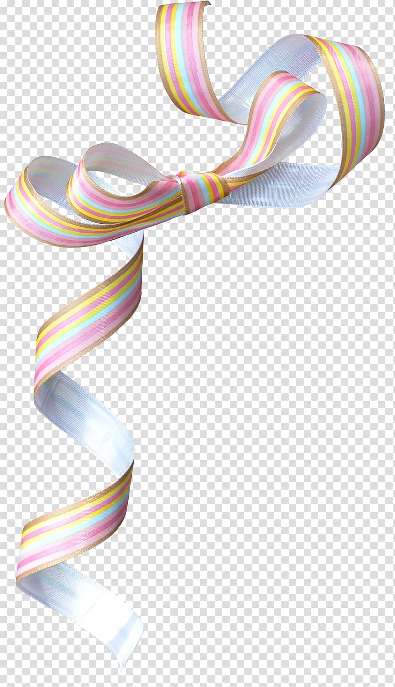 pink, teal, and yellow ribbon, Ribbon Gift , Elegant Ribbon Bowknot transparent background PNG clipart