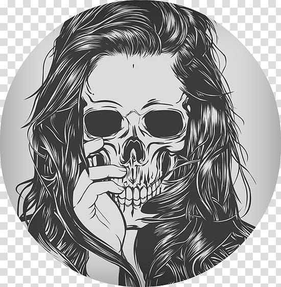 Skullgirls Skeleton Hair, skull wearing sunglasses transparent background PNG clipart