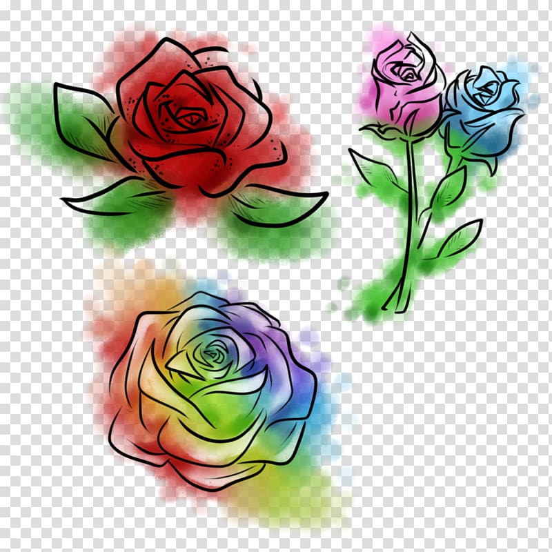 Garden roses Cabbage rose Rainbow rose Floral design Flower, flower transparent background PNG clipart