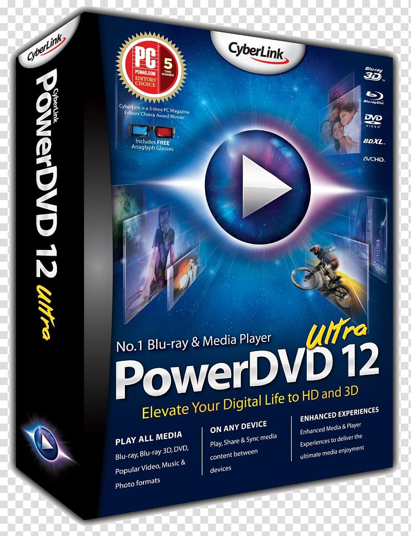 Blu-ray disc PowerDVD CyberLink PowerDirector Director, others transparent background PNG clipart