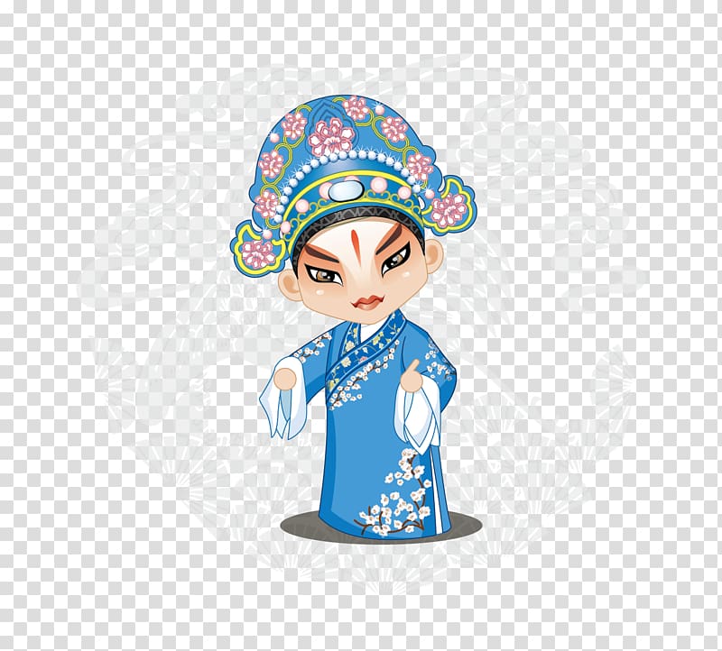 Peking opera Character Chinese opera Cartoon, Opera characters transparent background PNG clipart