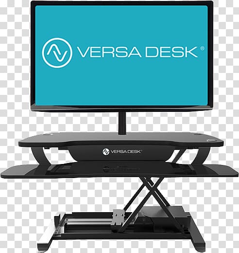 Computer Monitors VersaDesk Standing desk Computer desk, Stand Up Table transparent background PNG clipart