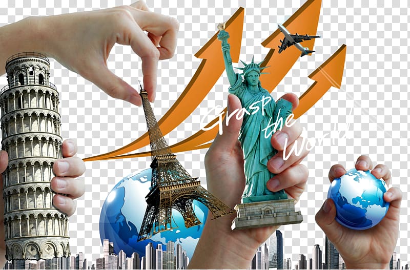 Leaning Tower of Pisa Statue of Liberty Eiffel Tower Landmark, In kind, Statue of Liberty is the world\'s most famous landmark transparent background PNG clipart