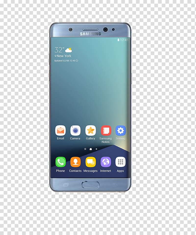 gray Samsung android smartphone turned on, Samsung Galaxy Note 7 TouchWiz Interface Android, Samsung HD transparent background PNG clipart