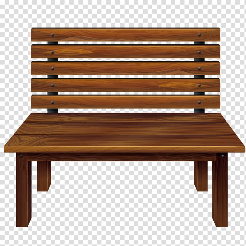 Brown Wooden Bench Illustration Bench Park Chair Transparent