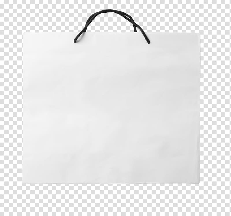 white paper bag, Paper Black and white Brand, White shopping bag transparent background PNG clipart