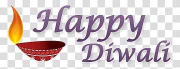 Happy Diwali text graphic art, Happy Diwali Lamp transparent background PNG clipart
